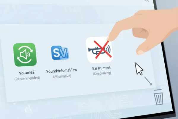 Как удалить EarTrumpet и чем его заменить — Volume2 и SoundVolumeView