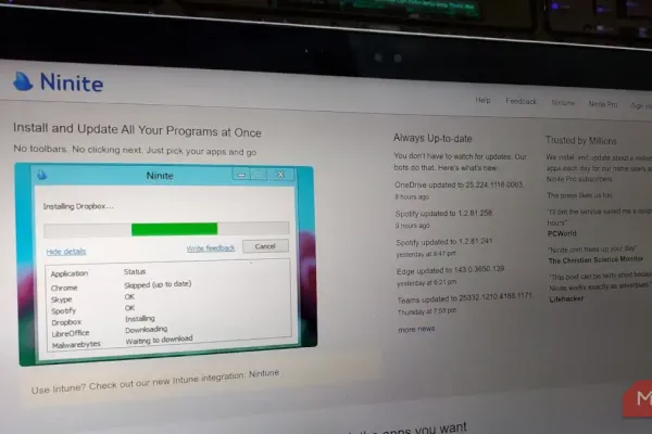 Ninite упрощает установку приложений Windows