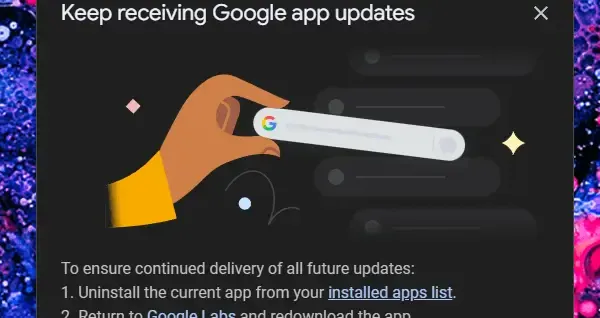 Google рекомендует удалить и переустановить своё приложение