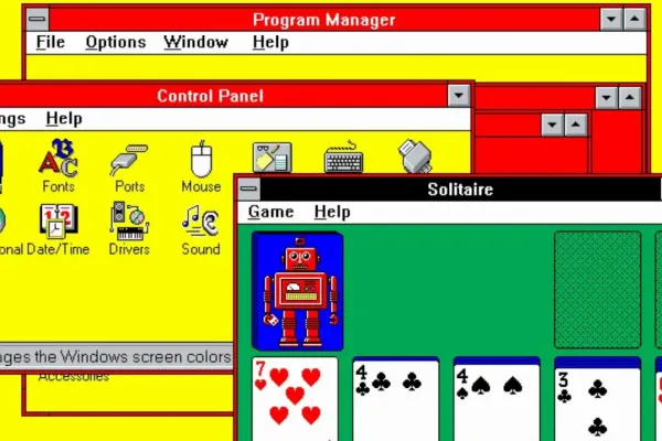 Цветовая тема HotDogStand в Windows 3.1: не шутка, а выбор