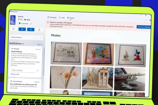 Phone Link расширяет возможности на Windows 11