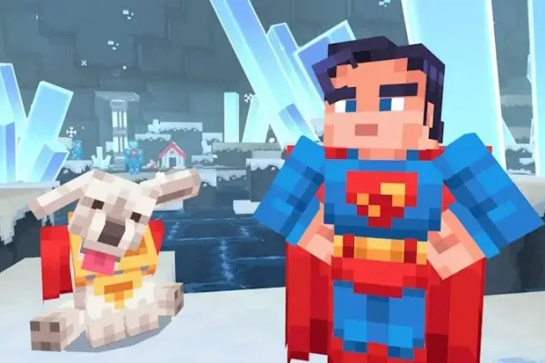 Superman усиливает Minecraft на платформе Switch