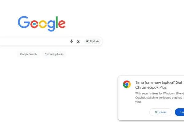 Google продвигает Chromebook перед окончанием поддержки Windows 10