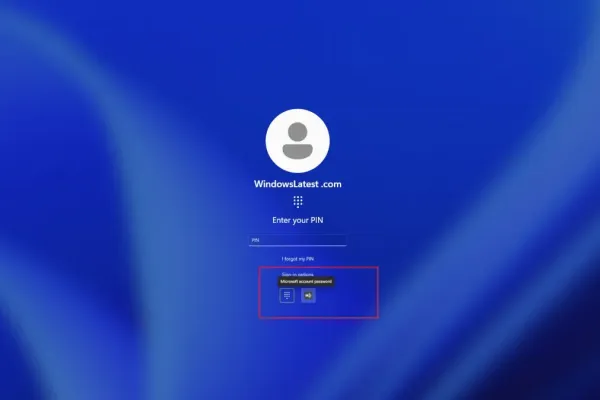 Ошибка в Windows 11 скрывает кнопку ввода пароля