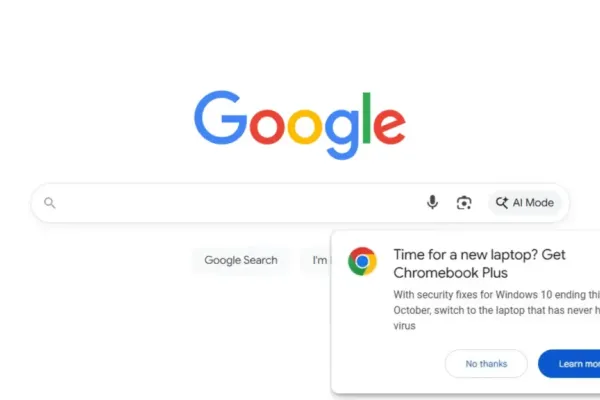 Google продвигает Chromebooks для пользователей Windows 10