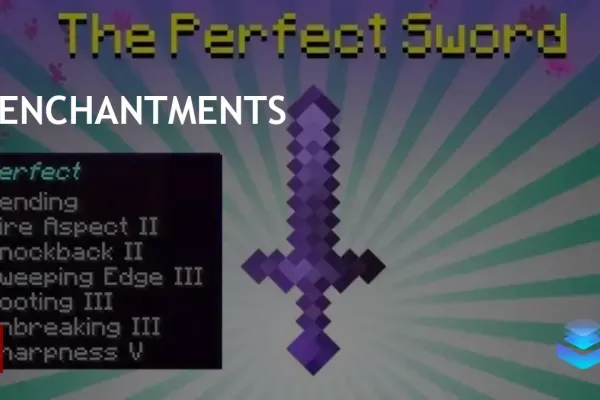 Зачарования улучшают мечи в Minecraft