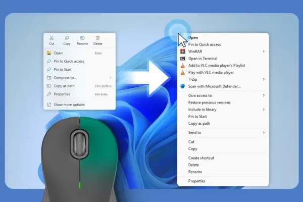 Microsoft обновляет контекстное меню в Windows 11