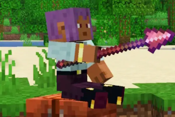 Minecraft усиливает копьё в обновлении 25w42a