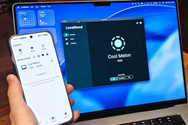 LocalSend облегчает передачу файлов между Android и Mac