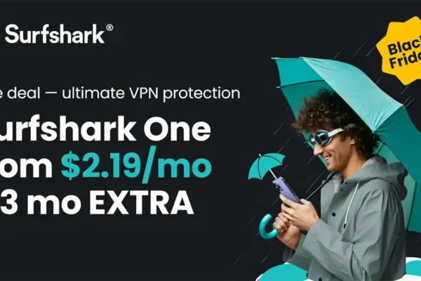 Surfshark запускает акцию на Черную пятницу с тремя уровнями подписки