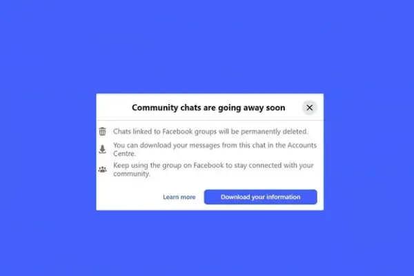 Community Chats исчезают: изменения на Facebook