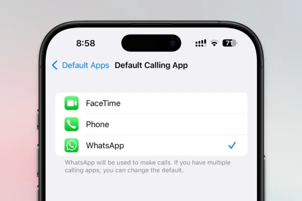 WhatsApp можно сделать приложением по умолчанию на iPhone