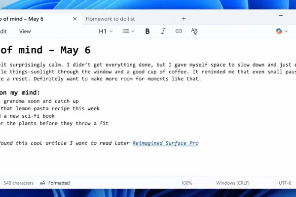 Notepad расширяет функциональность с новыми возможностями