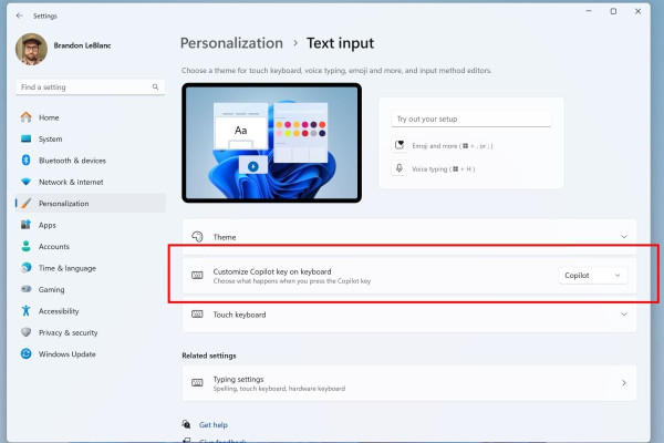 Microsoft добавила возможность переназначения клавиши Copilot в Windows 11