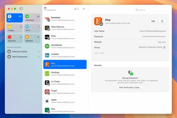 Apple представила приложение "Пароли" с расширенной связкой iCloud