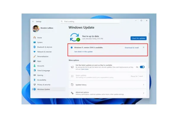 Windows 11: Обновление 25H2 готово к публичному тестированию