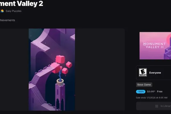 Monument Valley бесплатно в Epic Games Store