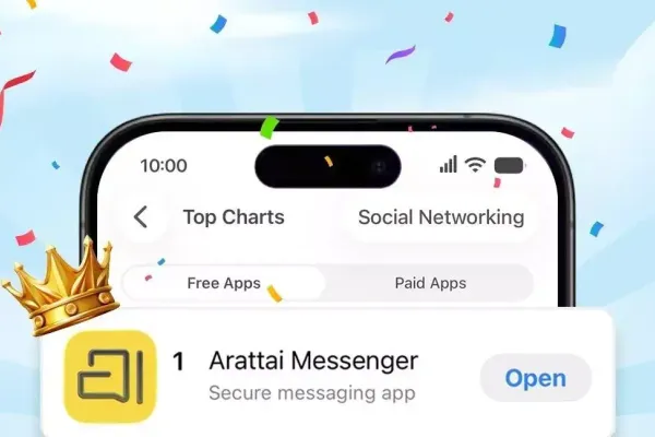 Arattai возглавляет индийские чарты, обгоняя WhatsApp