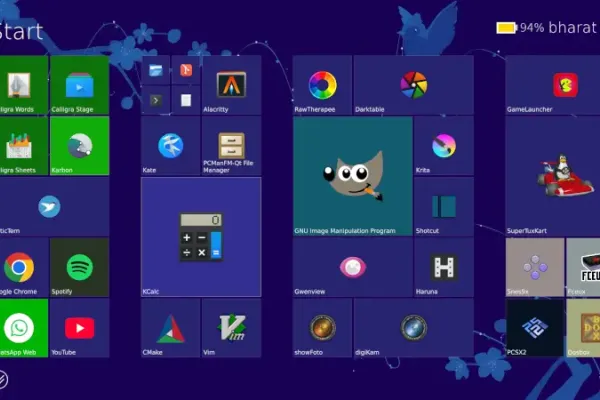 Win8DE: интерфейс Metro для Linux