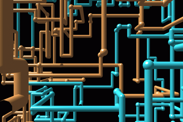 3D трубы: заставка для Windows демонстрирует возможности OpenGL