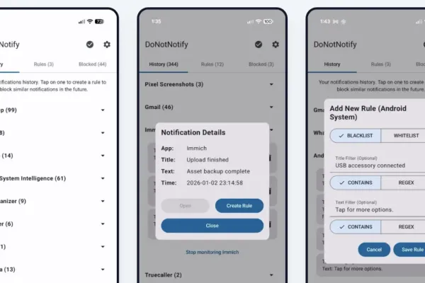 Приложение DoNotNotify фильтрует уведомления на Android