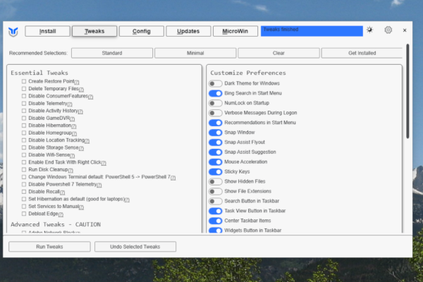 Настраиваем Утилита для оптимизации работы Windows