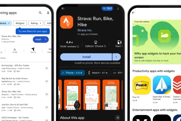 Виджеты на Google Play Store получат улучшенный доступ