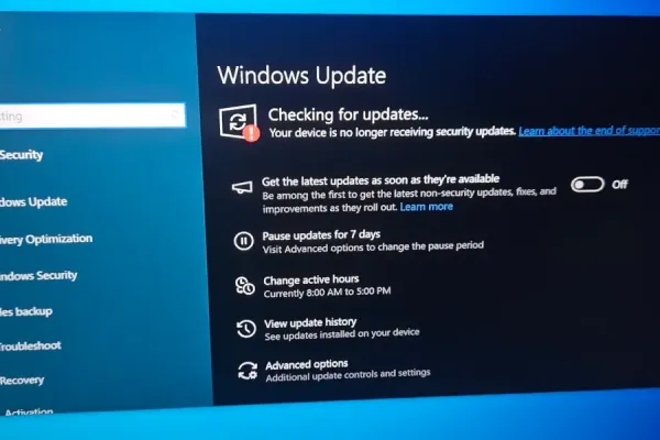 Поддержка для Windows 10 завершается в октябре 2026 года