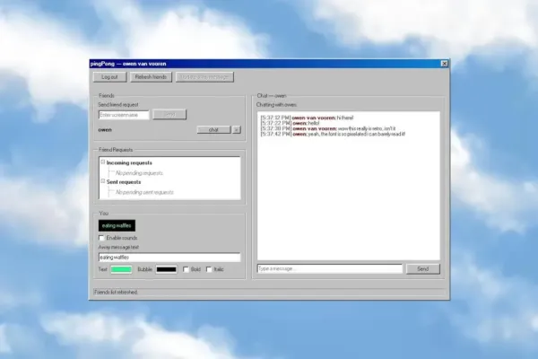 Пинг-понг в стиле Windows 98 от молодого разработчика