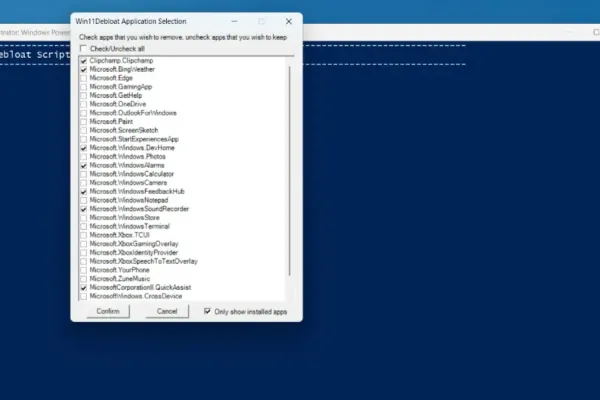 Win11Debloat улучшает производительность Windows 11