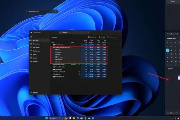 WebView2 повестка дня в Windows 11 вызывает рост ресурсов