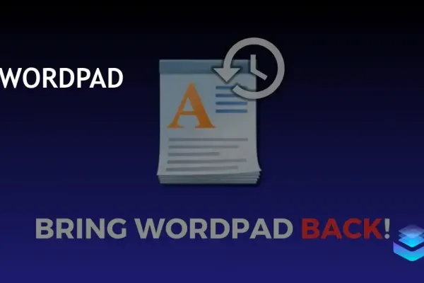 WordPad удален в Windows 11 24H2, но его можно восстановить