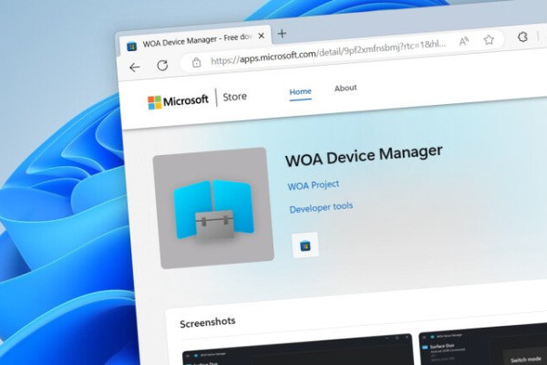 Приложение WOA упрощает установку Windows 11 на Surface Duo и Duo 2