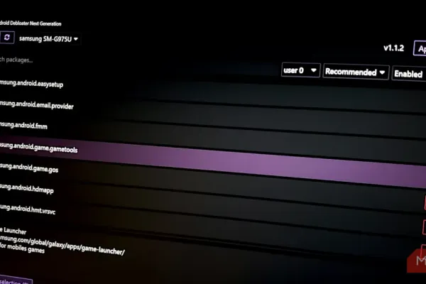 Debloater удаляет предустановленные приложения Samsung