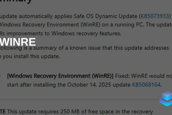 Microsoft обновила WinRE для Windows 10