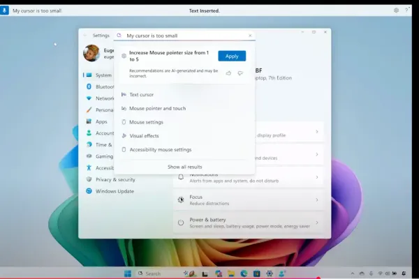 Инновации Microsoft: AI помогает с настройками Windows