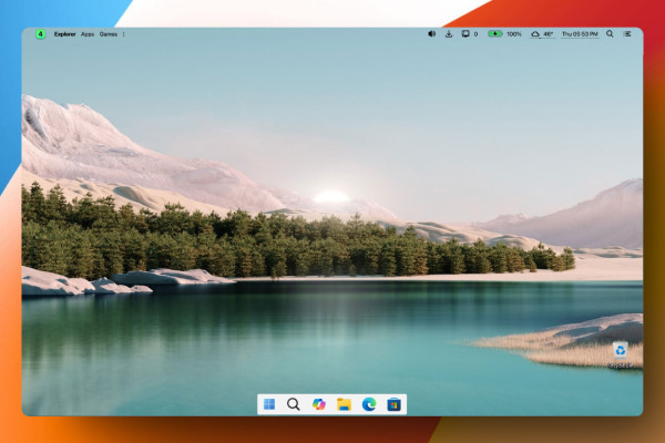 Репликация строки меню macOS на Windows 11