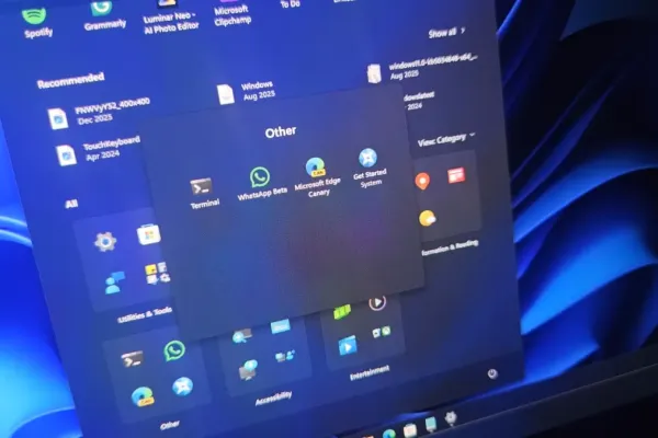 Windows 11: Проблемы с меню Пуск и категории приложений