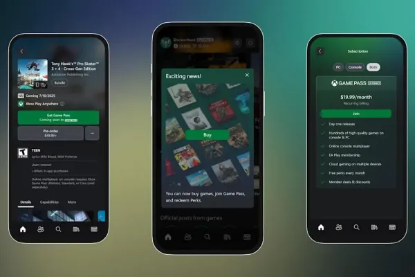 Xbox расширяет возможности покупок через приложение Android