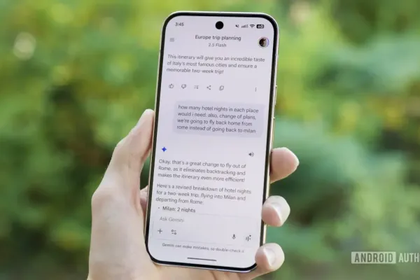 Новая функция проектов в Gemini на Android