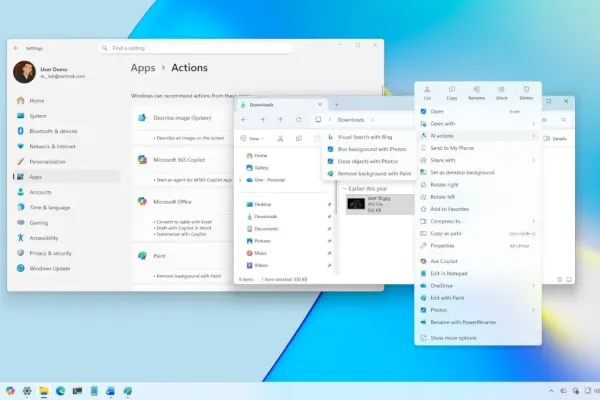Windows 11 получает ИИ функции в Проводнике файлов